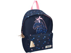 Blauer Rucksack Milky Kiss Pferdemotiv