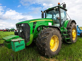 Kinderdecke Grüner Traktor