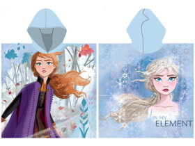 Badeponcho für Mädchen Frozen blau