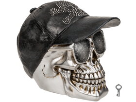 Spardose Totenkopf mit Baseballkappe