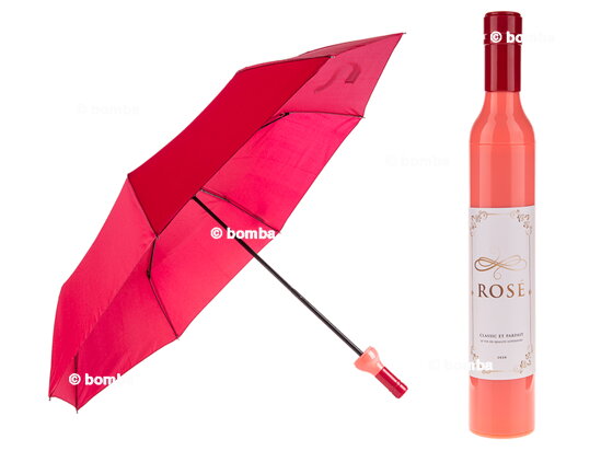 Regenschirm Weinflasche - Roséwein